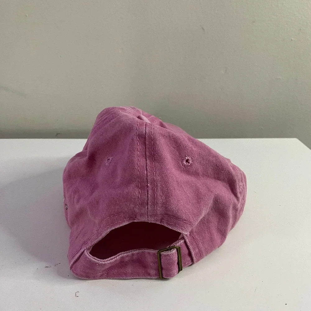 Unbranded Baseball Cap Kids OS‎ Pink Washed Cotton Adjustable Buckle Hat